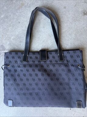 Dooney & Bourke Monogram Tote with Black Trim